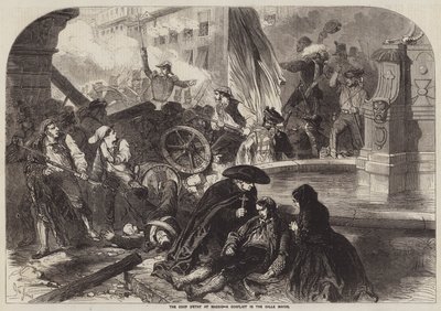 O Golpe de Estado em Madri, um Conflito na Calle Mayor de Gustave Janet